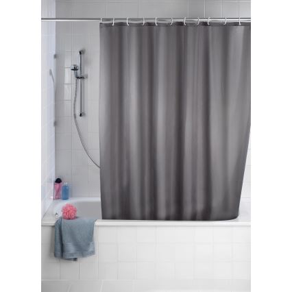 WENKO 20044100 - Tenda da doccia 180x200 cm grigia