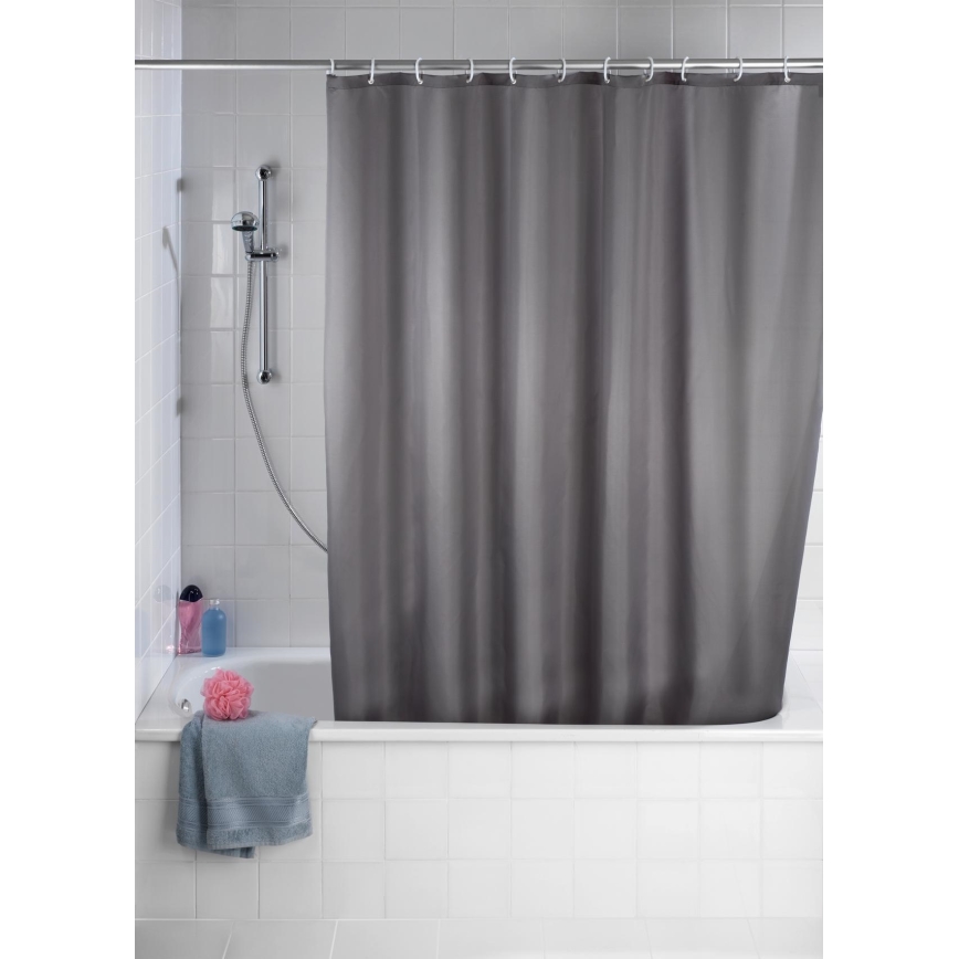 WENKO 20044100 - Tenda da doccia 180x200 cm grigia