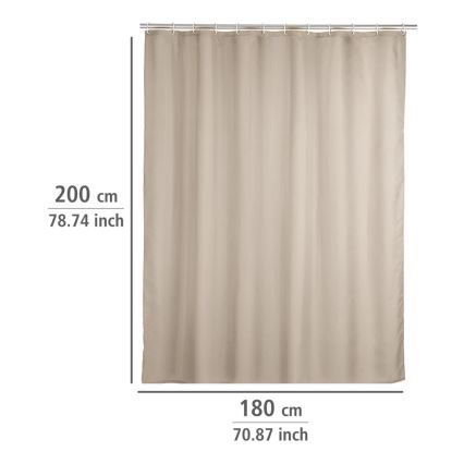 WENKO 20045100 - Duschvorhang 180x200 cm beige