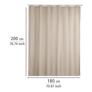 WENKO 20045100 - Tenda da doccia 180x200 cm beige