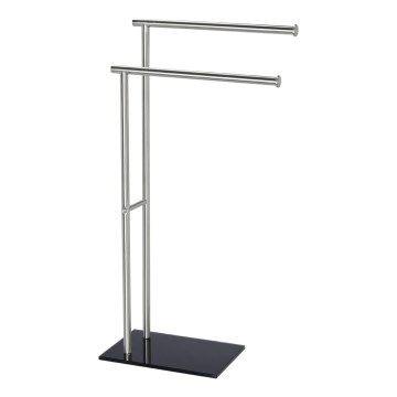 WENKO 20390100 - Handtuchständer LIMA 41x79 cm Edelstahl/satiniert/schwarz