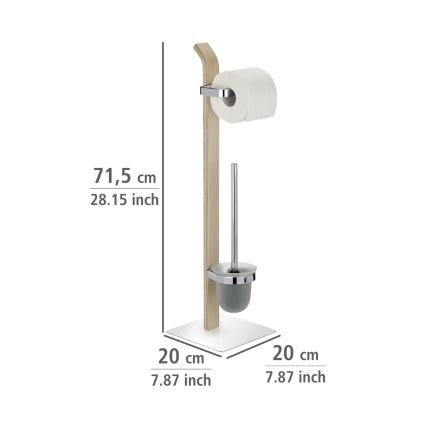 WENKO 20397100 - WC-Bürste SAMONA 20x71,5 cm Chrom/Braun/Satin