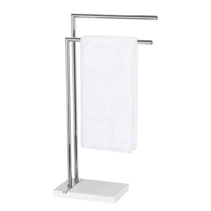 WENKO 20487100 - Handtuchständer NOBLE 45,5x82 cm glänzender Chrom/weiß