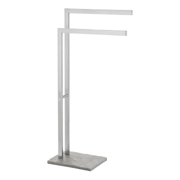 WENKO 20603100 - Porta asciugamani GRANIT 43,5x86,5 cm acciaio inox/satinato/grigio