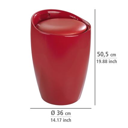 WENKO 20624100 - Sgabello CANDY 36x50,5 cm rosso/nero