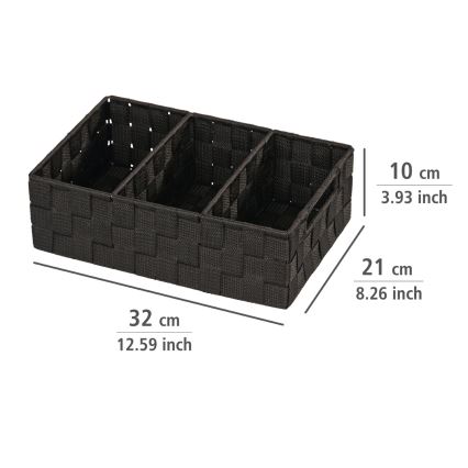 WENKO 20978100 - Organiseur ADRIA 32x21 cm noir