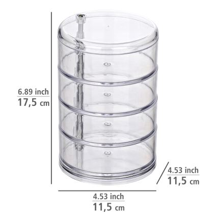 WENKO 20990100 - Organizer TOWER 11,5x17,5 cm trasparente