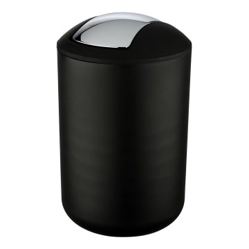 WENKO 21212100 - Cestino BRASIL 19,5x31 cm nero/cromo lucido
