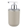 WENKO 21219100 - Distributeur de savon BRASIL 7,3x16,5 cm beige/chrome brillant