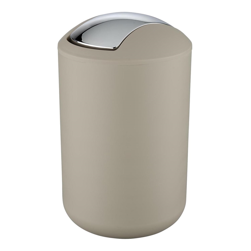 WENKO 21222100 - Korb BRASIL 19,5x31 cm beige/glänzender Chrom