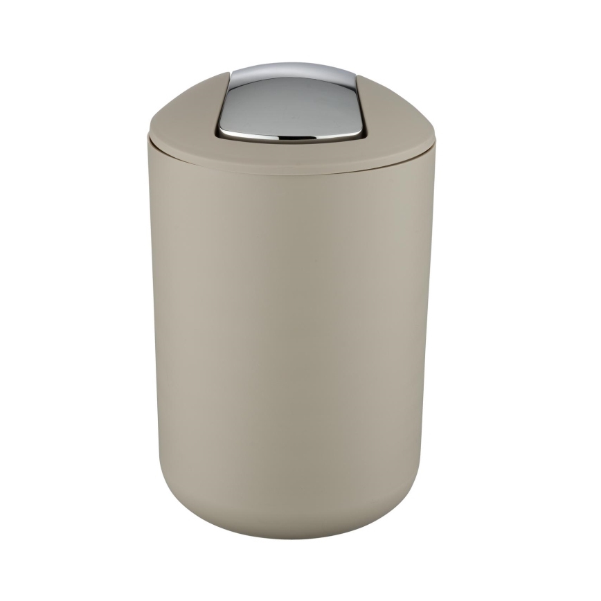 WENKO 21222100 - Korb BRASIL 19,5x31 cm beige/glänzender Chrom