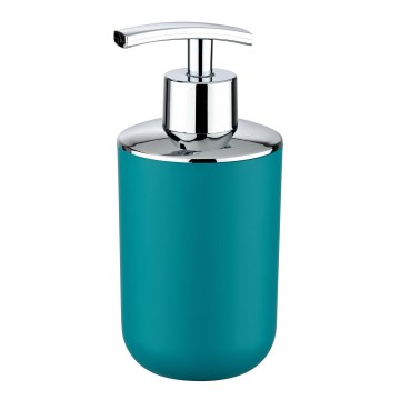 WENKO 21224100 - Dispenser di sapone BRASIL 7,3x16,5 cm turchese/cromo lucido