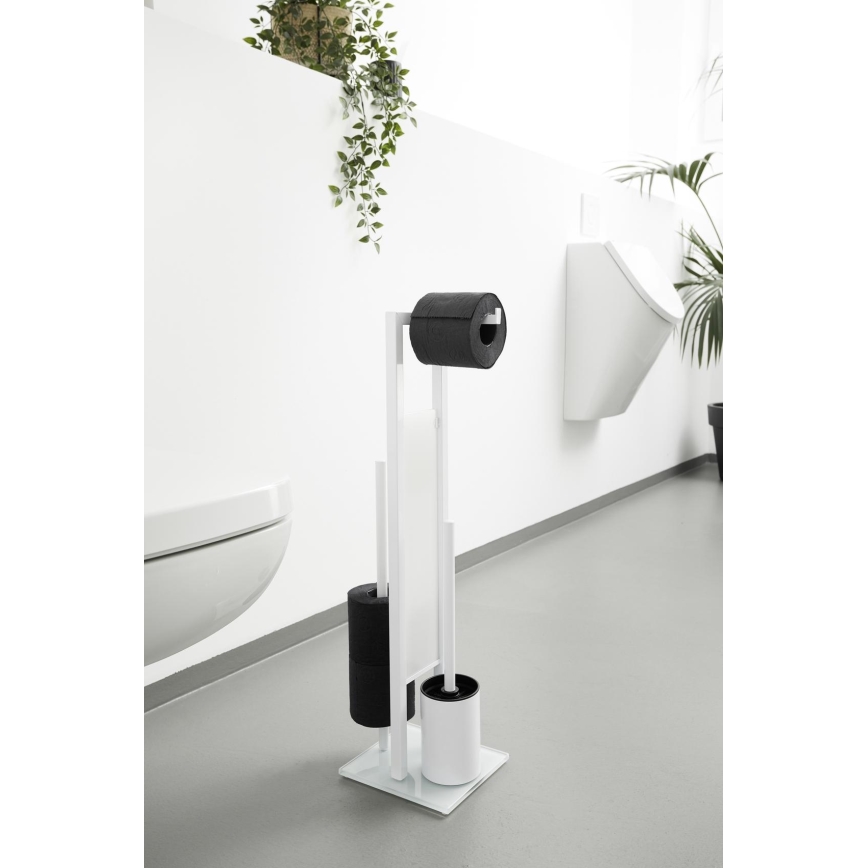WENKO 21565100 - WC-Bürste RIVALTA 18x70 cm weiß/schwarz
