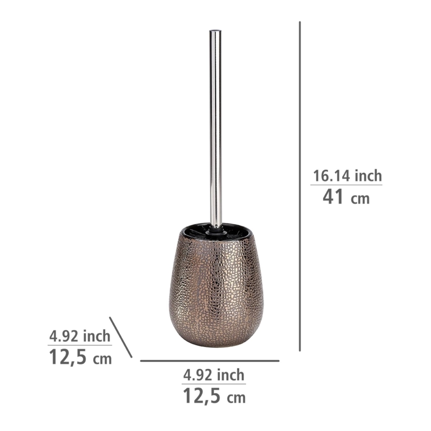 WENKO 21644100 - Scopino WC MARRAKESH 12,5x41 cm marrone