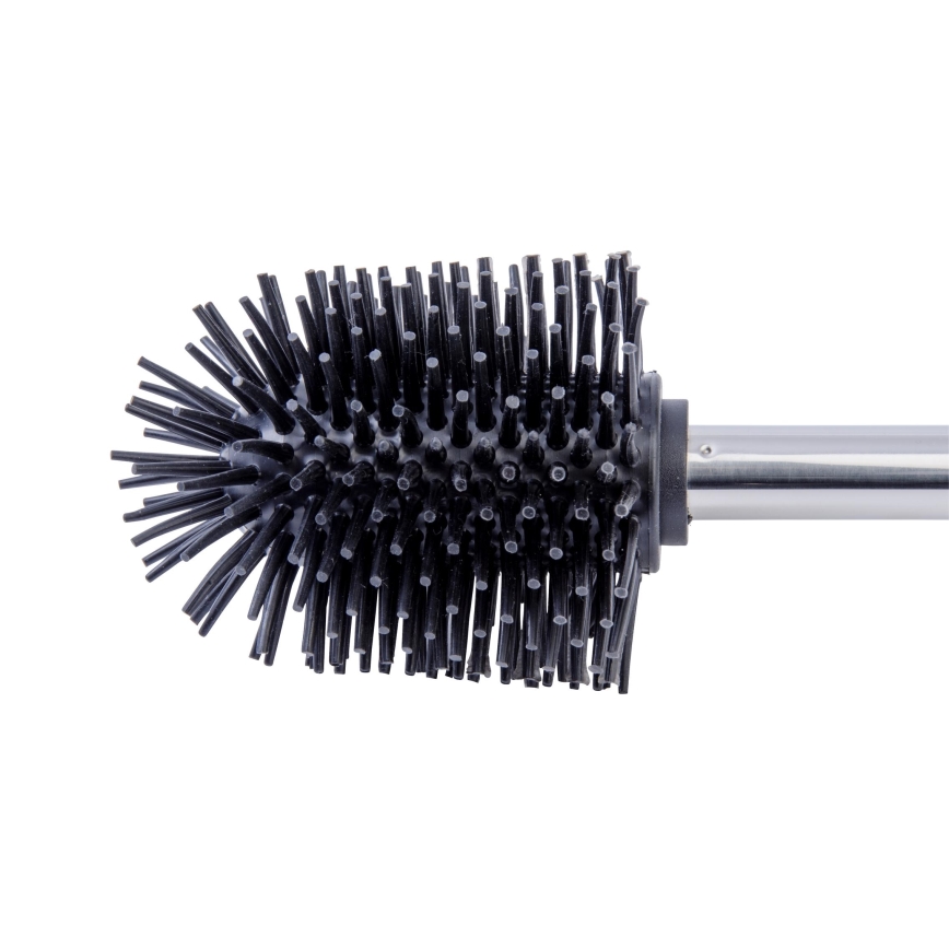 WENKO 21799100 - WC-Bürste 7,5 x 35 cm, Edelstahl/silber/schwarz