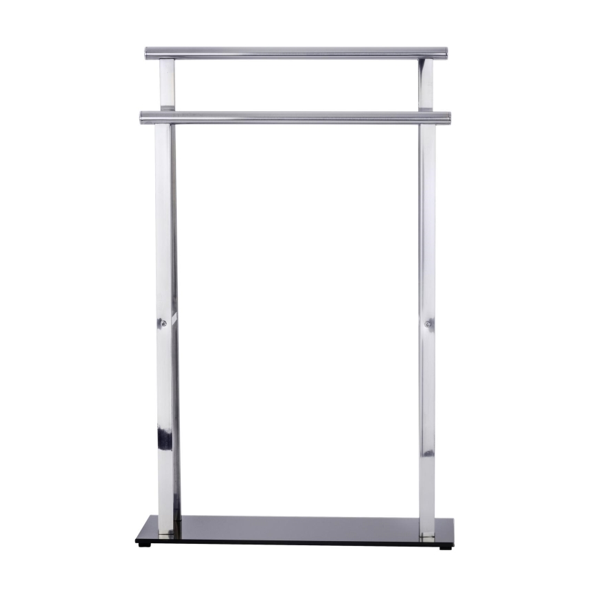 WENKO 22089100 – Garderobenleiste LAVA 52x81,5 cm Edelstahl/silber/schwarz