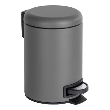 WENKO 22148100 - Cestino LEMAN 17x25 cm grigio/nero