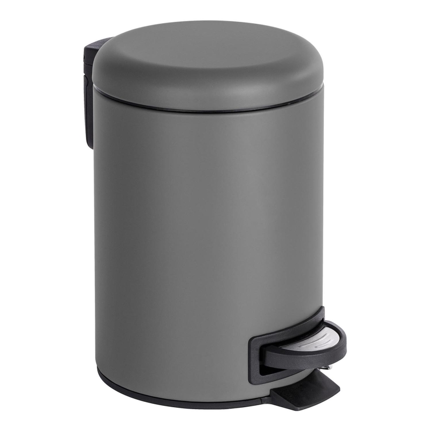 WENKO 22148100 - Corbeille LEMAN 17x25 cm gris/noir