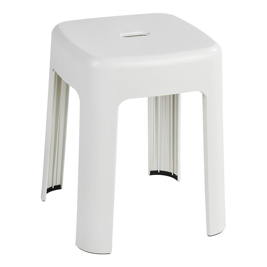 WENKO 22160100 - Tabouret ALASKA 37x45,5 cm blanc