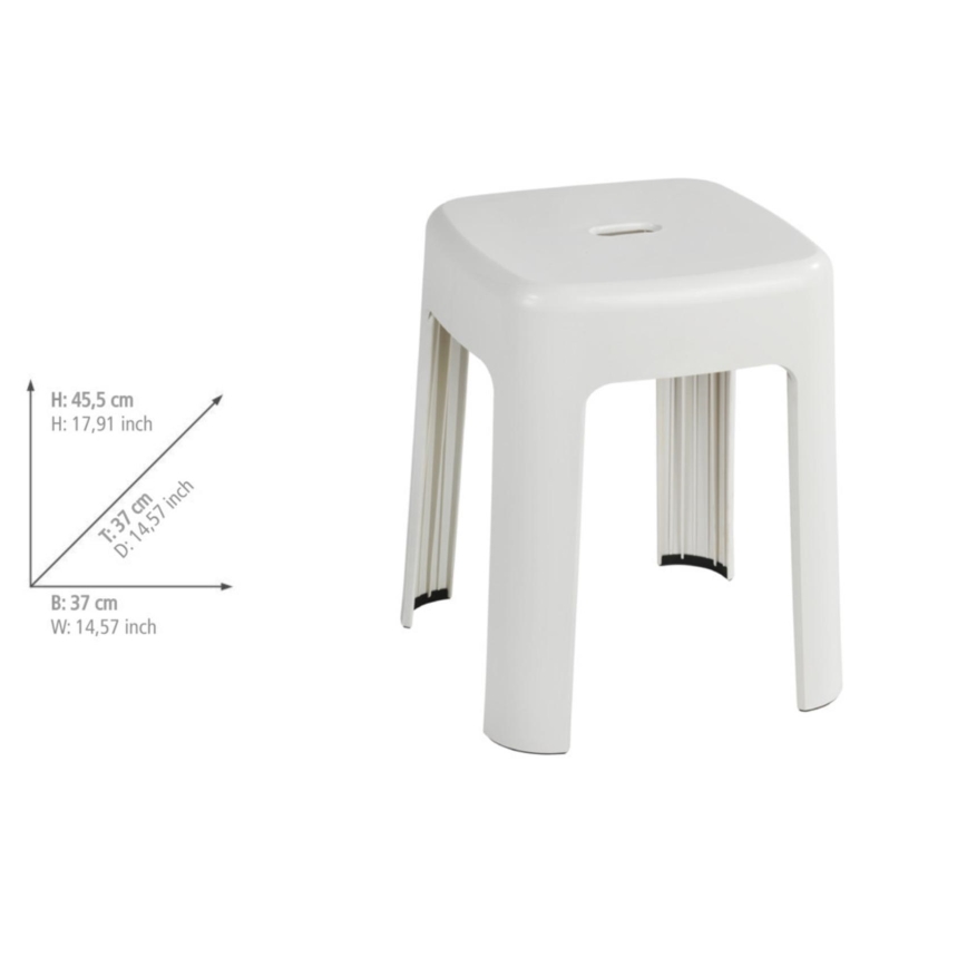WENKO 22160100 - Tabouret ALASKA 37x45,5 cm blanc