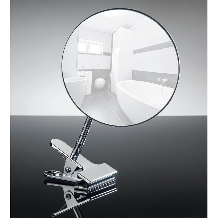 WENKO 22195100 - Specchio cosmetico CLIP 15x27 cm cromo lucido