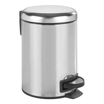 WENKO 22444100 - Cestino LEMAN 17x25 cm acciaio inox/argento/nero