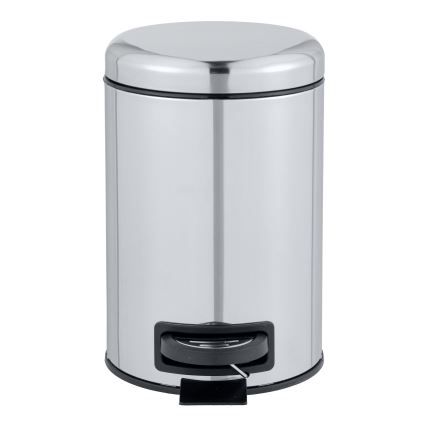 WENKO 22444100 - Cestino LEMAN 17x25 cm acciaio inox/argento/nero