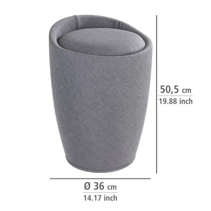 WENKO 22448100 - Hocker CANDY 36x50,5 cm grau/schwarz