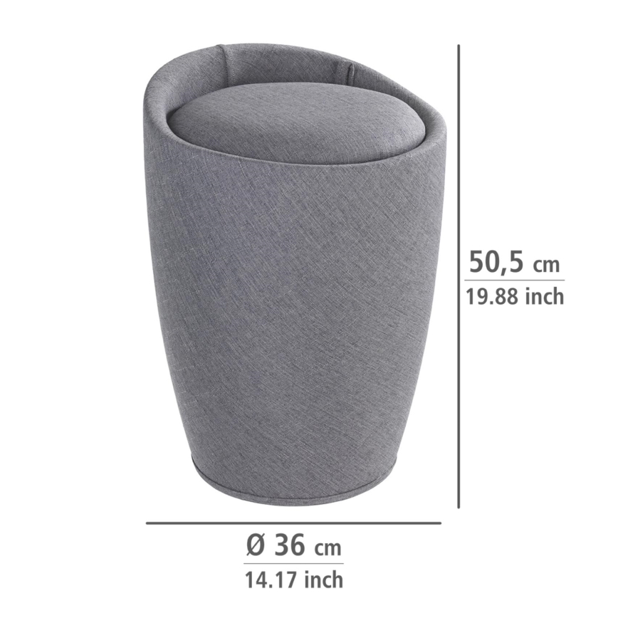 WENKO 22448100 - Tabouret CANDY 36x50,5 cm gris/noir