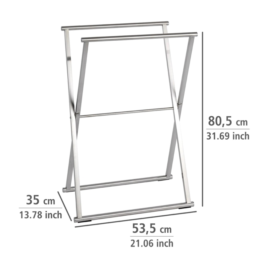 WENKO 22476100 - Porte-serviettes LAVA 53,5x80,5 cm inox/argenté