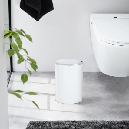 WENKO 22554100 - Korb INCA 18,5x25,5 cm weiß/hochglanzchrom