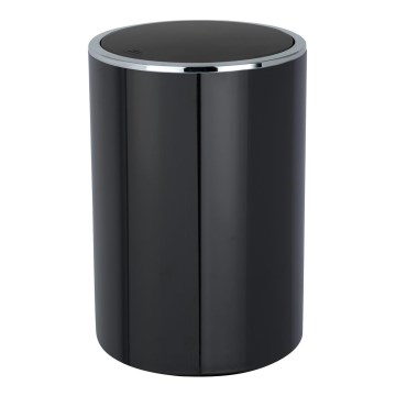 WENKO 22558100 - Cestino INCA 18,5x25,5 cm nero/cromo lucido