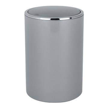 WENKO 22562100 - Cestino INCA 18,5x25,5 cm grigio/cromo lucido
