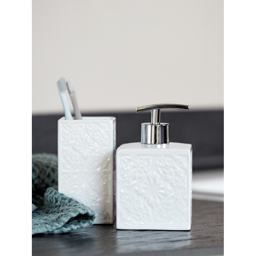 WENKO 22650100 - Dispenser per sapone CORDOBA 500 ml bianco