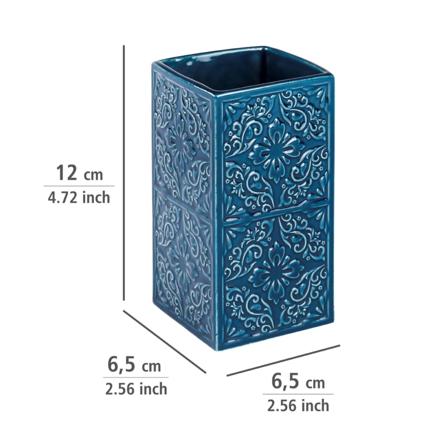 WENKO 22652100 - Becher CORDOBA 6,5x12 cm blau