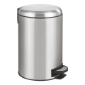 WENKO 22703100 - Mülleimer LEMAN 25x38 cm Edelstahl/satiniert/schwarz