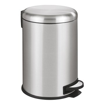 WENKO 22704100 - Cestino LEMAN 30,5x44 cm inox/satinato/nero
