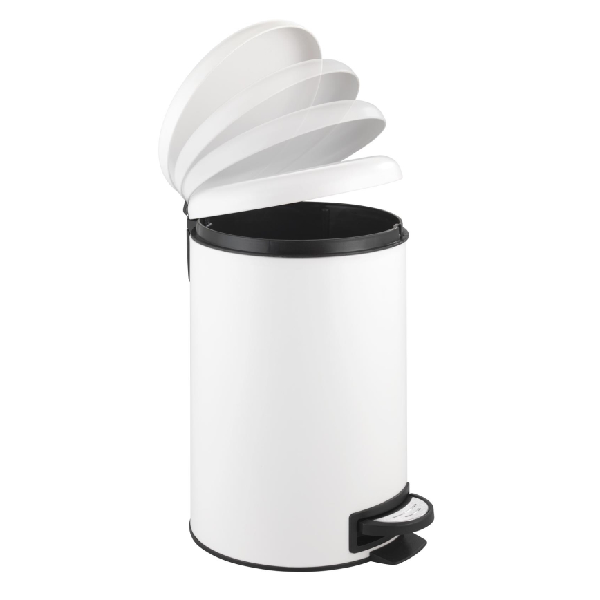 WENKO 22707100 - Mülleimer LEMAN 25x38 cm weiß/schwarz