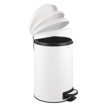 WENKO 22707100 - Pattumiera LEMAN 25x38 cm bianco/nero