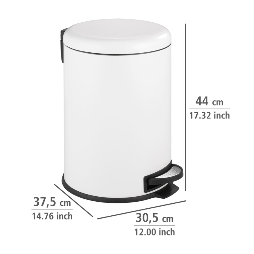 WENKO 22708100 - Cestino LEMAN 30,5x44 cm bianco/nero