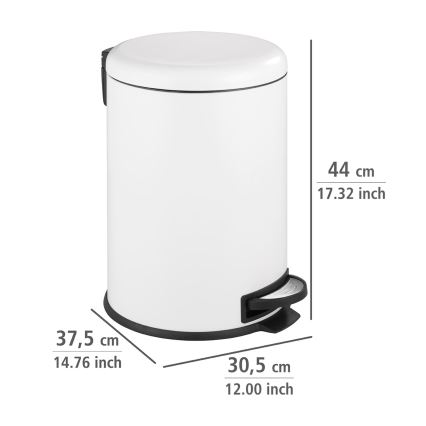 WENKO 22708100 - Panier LEMAN 30,5x44 cm blanc/noir