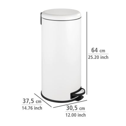 WENKO 22709100 - Panier LEMAN 30,5x64 cm blanc/noir