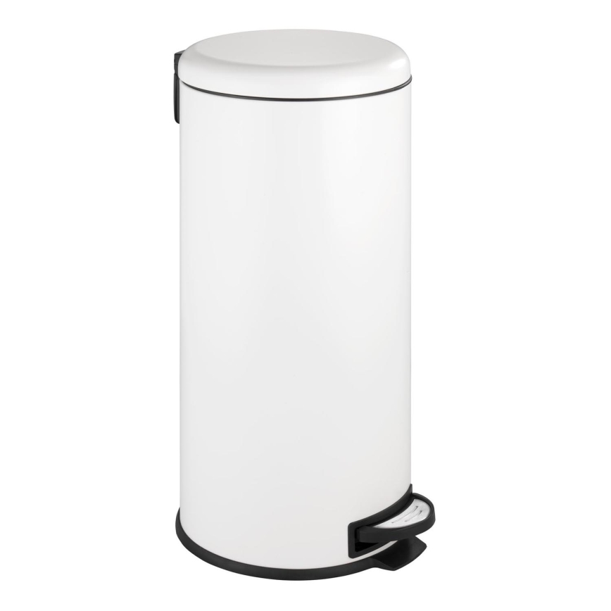 WENKO 22709100 - Wäschekorb LEMAN 30,5x64 cm weiß/schwarz