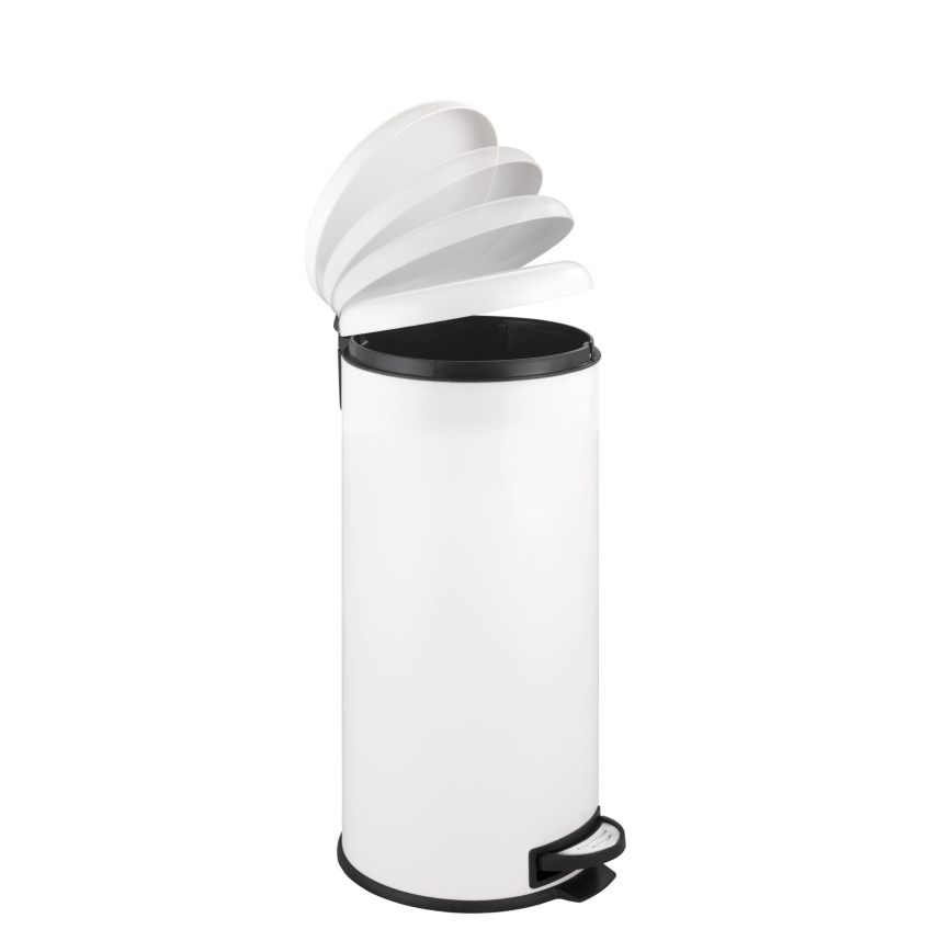 WENKO 22709100 - Wäschekorb LEMAN 30,5x64 cm weiß/schwarz