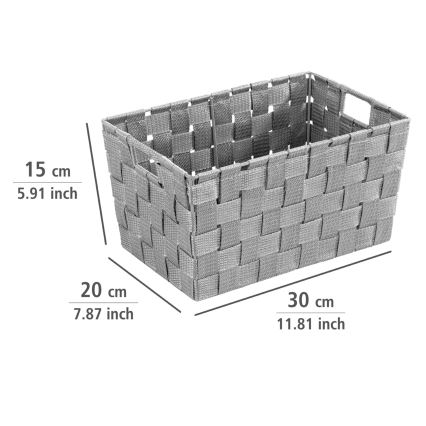 WENKO 22791100 - Korb ADRIA 30x20 cm grau