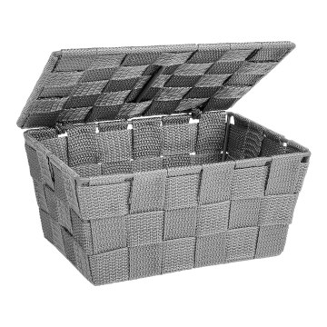 WENKO 22793100 - Corbeille ADRIA 19x14 cm grise