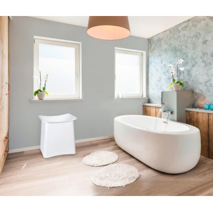 WENKO 22949100 - Sgabello WING 45x48 cm bianco/nero