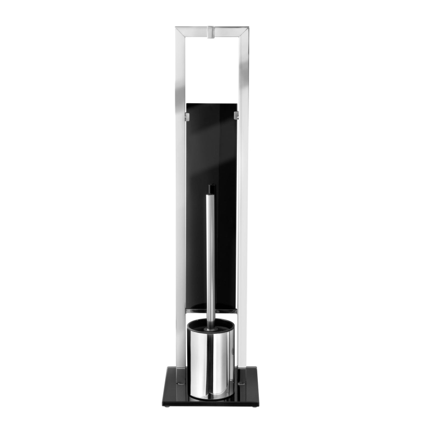 WENKO 22983100 - WC-Bürste RIVALTA 18x70 cm Edelstahl/silber/schwarz