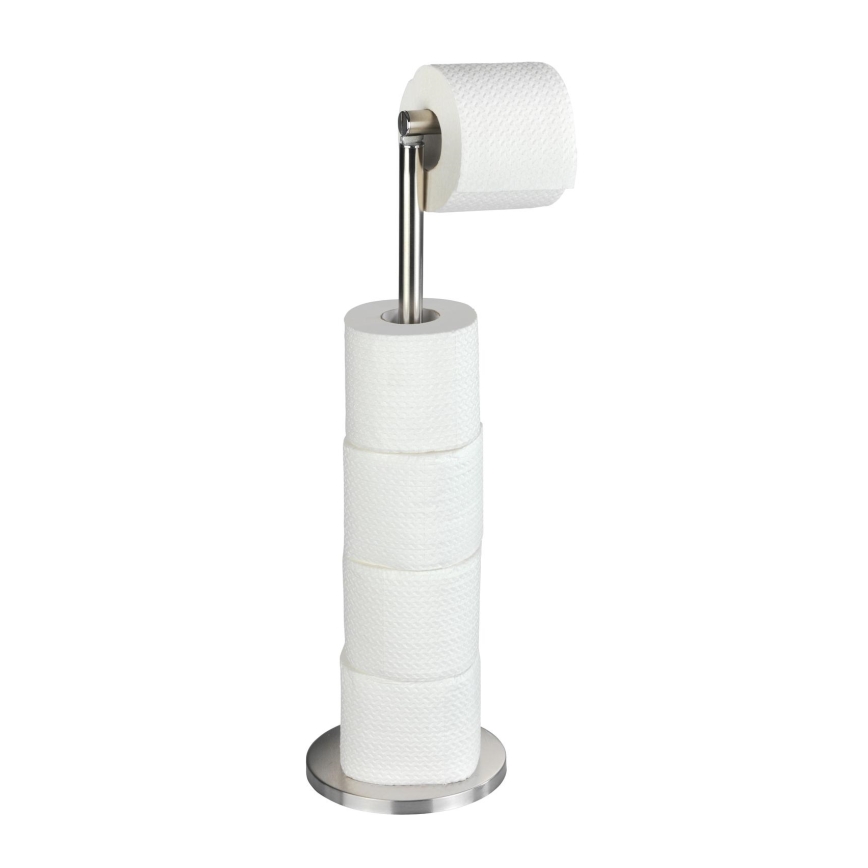 WENKO 22985100 - Porte-papier toilette 21x55 cm en acier inoxydable/argenté