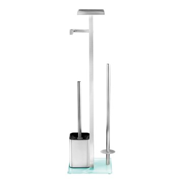 WENKO 23364100 - Brosse WC DEBAR 21x70,5 cm inox/satiné/blanc